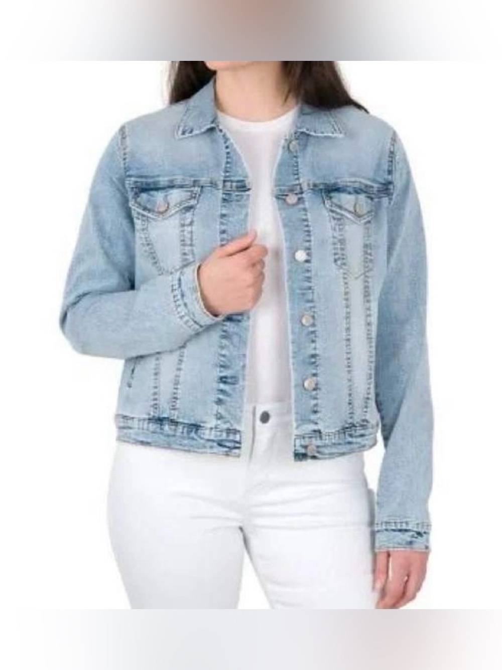 Seven7 Light Blue Denim Jacket - Washed Blue Jean Jacket